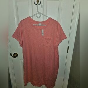 GAP Coral Short Sleeve Tee-shirt Dress, NWT